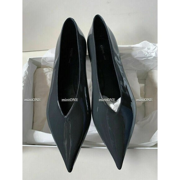 NEW CELINE pointy patent leather flat size 36.5 - Picture 1 of 6